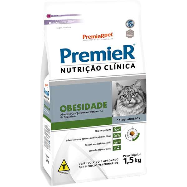 Ração Premier Nutrição Clínica Obesidade para Gatos 1,5kg
