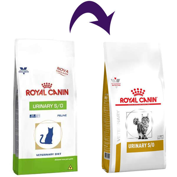 Ração Royal Canin Feline Veterinary Diet Urinary S/O para Gatos com Cálculos Urinários 1,5kg