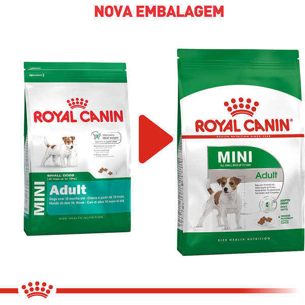 Ração Royal Canin Mini Adult para Cães Adultos de Raças Pequenas com 10 Meses ou mais de Idade 1kg