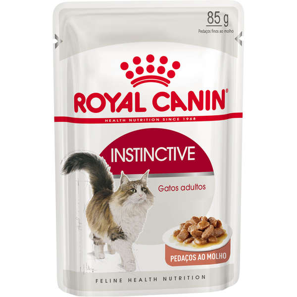 Ração Royal Canin Sachê Feline Instinctive para Gatos com idade acima de 12 meses 85g