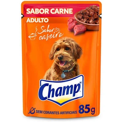 Sachê Champ Sabor Caseiro Carne para Cães Adultos 85g