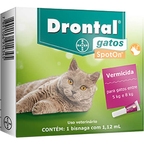 Vermífugo Drontal SpotOn para Gatos de 5 Kg a 8 Kg