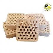 Base para Coral em Ceramica com Furos 3,6 x 3,6 x 1 cm kit 20 unidades