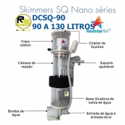 Skimmer para Nano Red Starfish Sq 90 Aquario Marinho 90 a 130 Litros