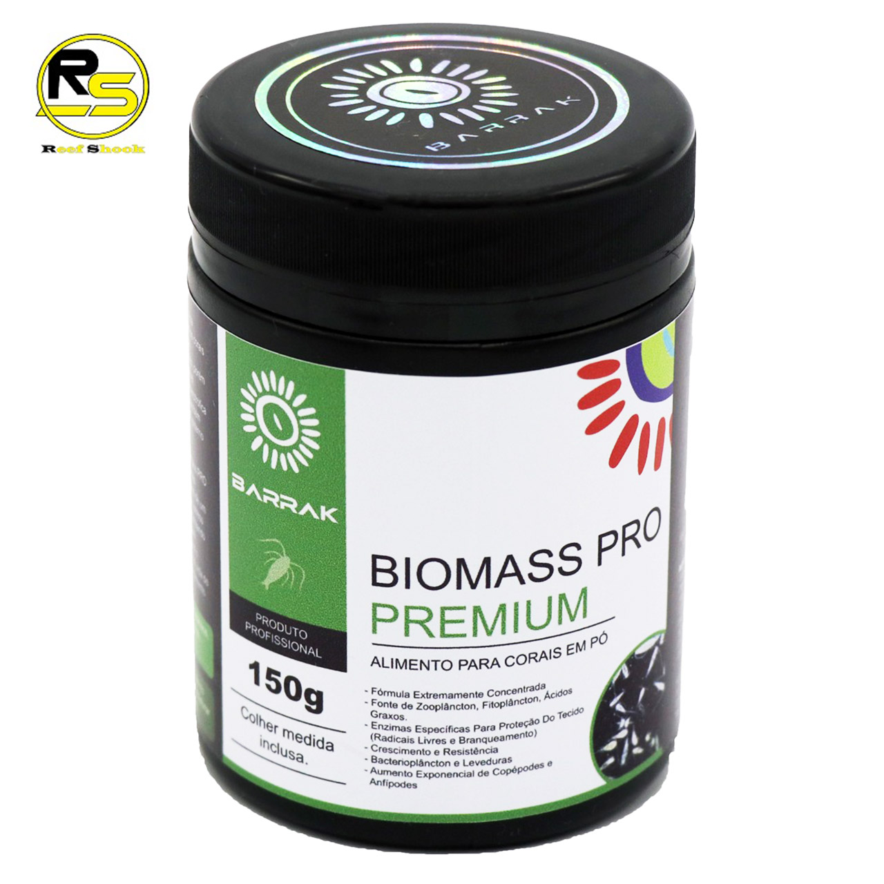 Biomass Pro Premium Barrak Alimento Para Corais em Po 150g