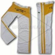 Calça de Capoeira Branca e Amarela