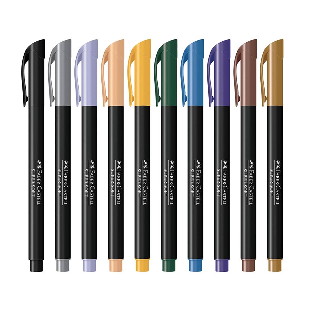 Caneta FABER-CASTELL Supersoft Brush c/ 20 Cores