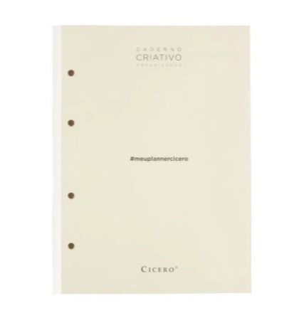 Refil Caderno Criativo Argolado 88 Folhas Polen 80g 17x24 - Planner