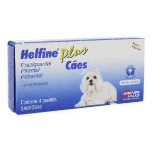 Vermífugo Helfine Plus Cães Agener - 4 Comprimidos
