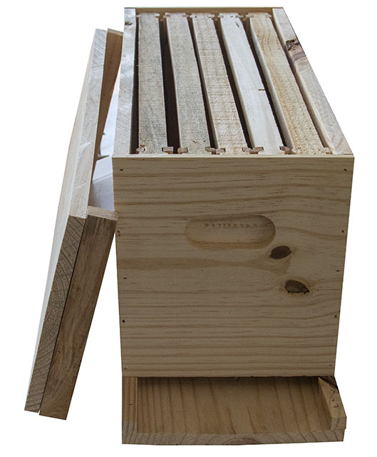 Núcleo/caixa isca de madeira com 5 quadros padrão langstroth acabamento PREMIUM