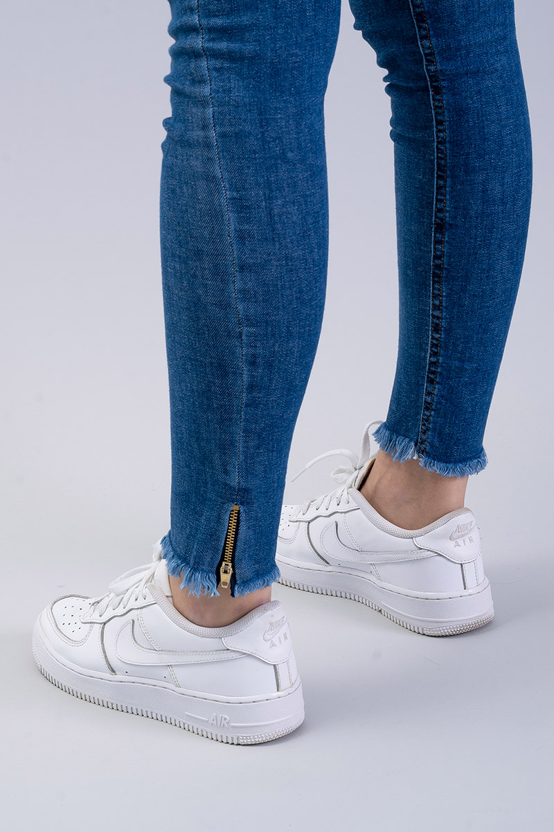 Calça Skinny Jeans com Zíper Lateral - Foto 0