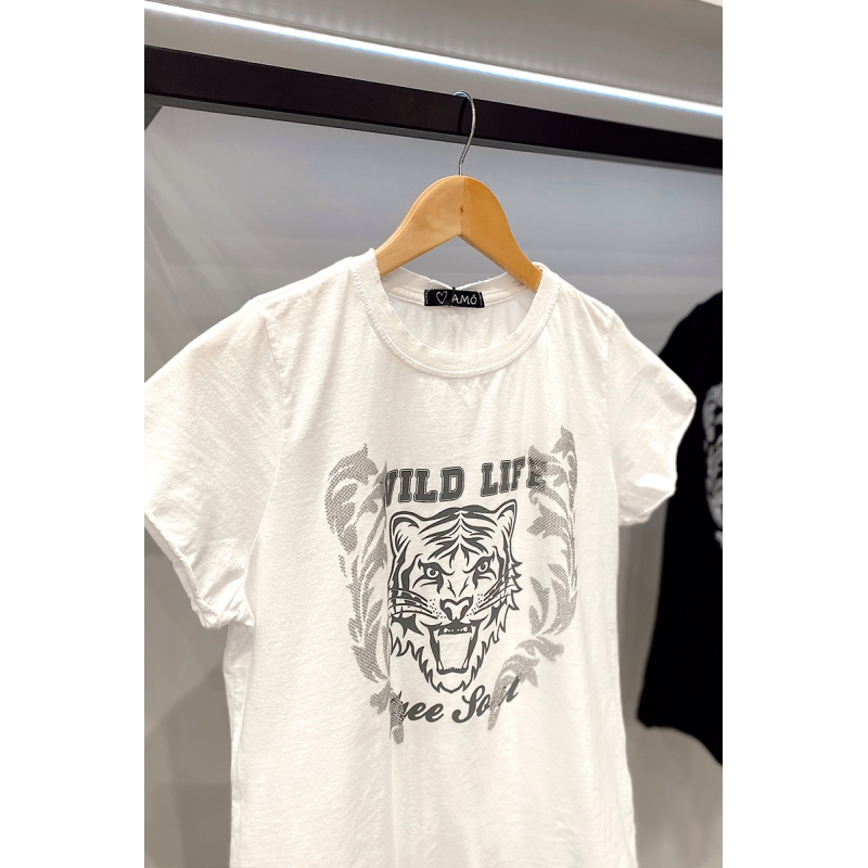 T-Shirt Tiger Shine Branca - Foto 0