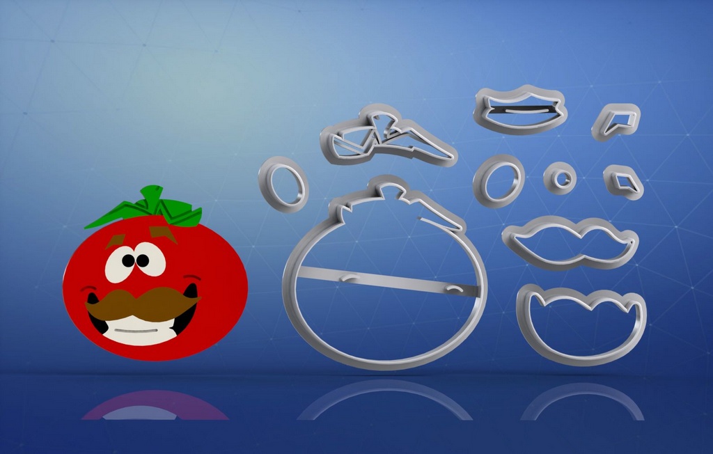 Cortador Fortnite - Cabeça de Tomate Modular