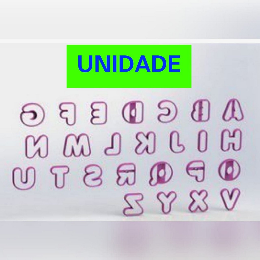 Cortador UNIDADE (Alfabeto p DONUTS Mod 2) - Letra