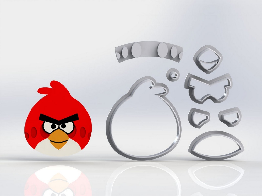 Cortadores Kit Angry Birds - 7 Modelos Modulares