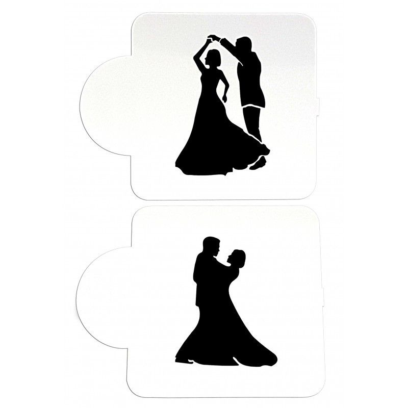 Stencil Noivos Casamento Namorados  ( em plástico) 2 peças