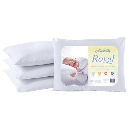 Travesseiro 30cm x 40cm Royal Baby Branco Altenburg