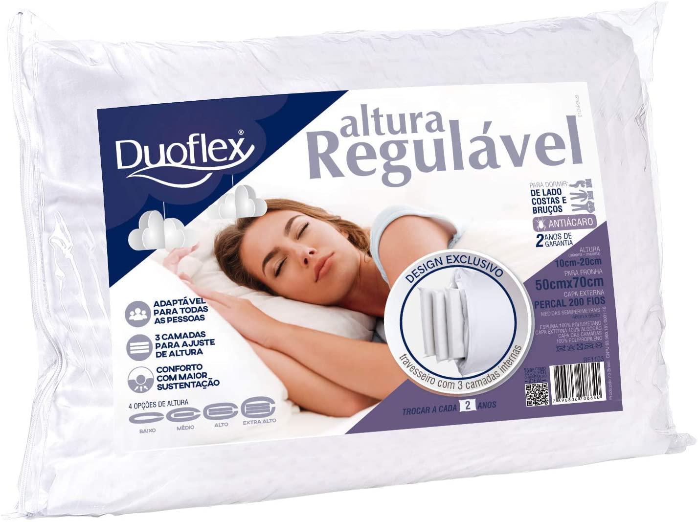 Travesseiro Altura Regulavel Duoflex