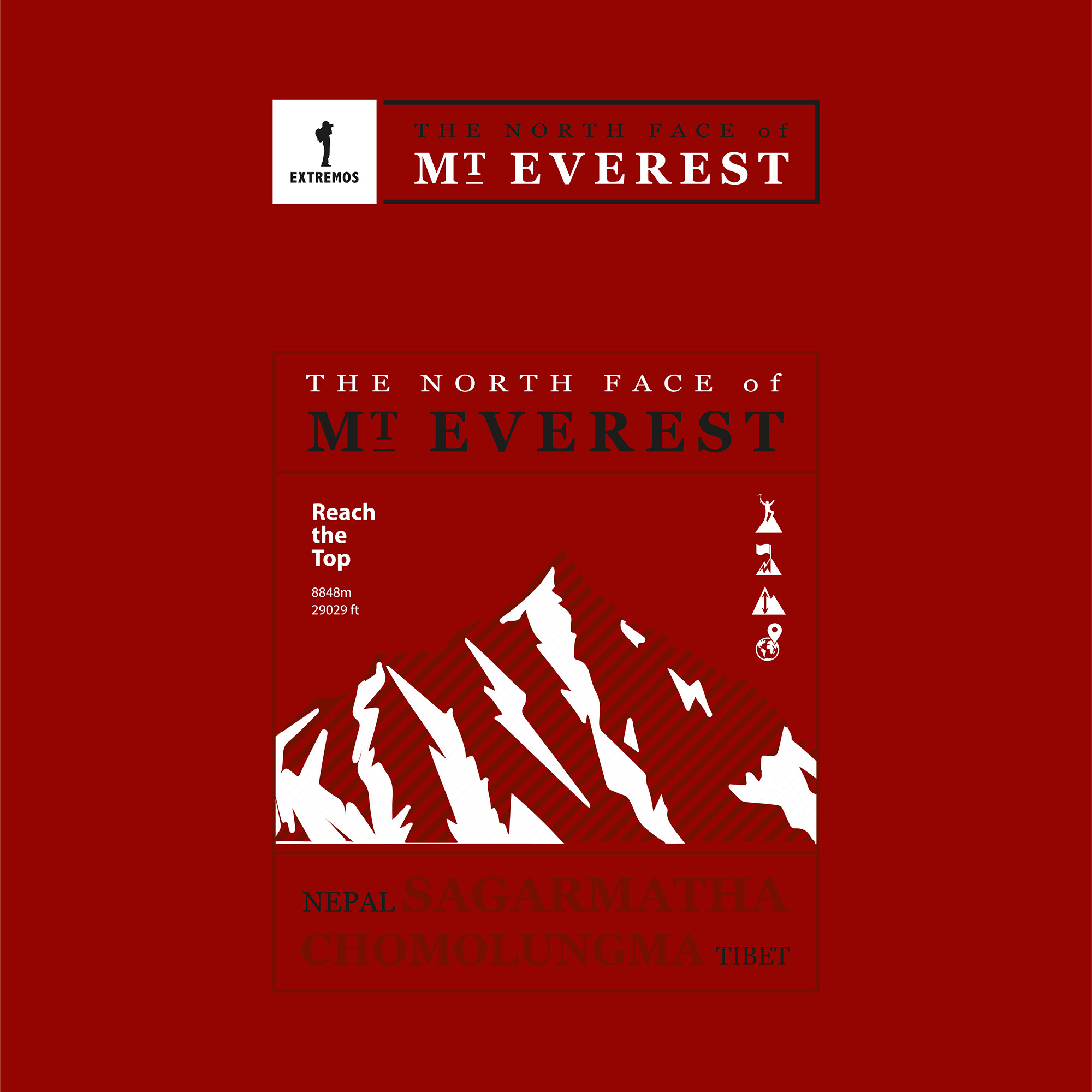 Camiseta FEM Extremos Everest Vermelho