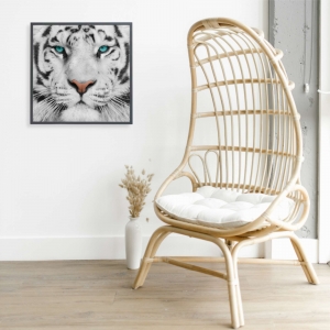 Quadro Decorativo Tigre Branco