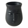Pote rosto cerâmica preta 12,5×10,5cm BTC