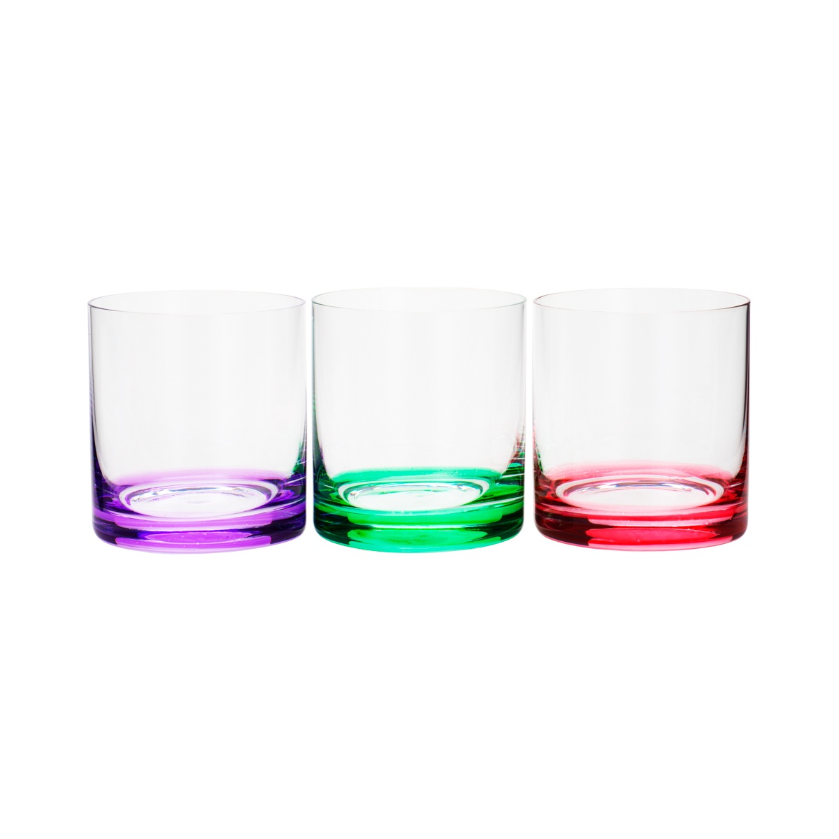 Jogo 6 copos whisky cristal colorido Favorit 310ml Bohemia