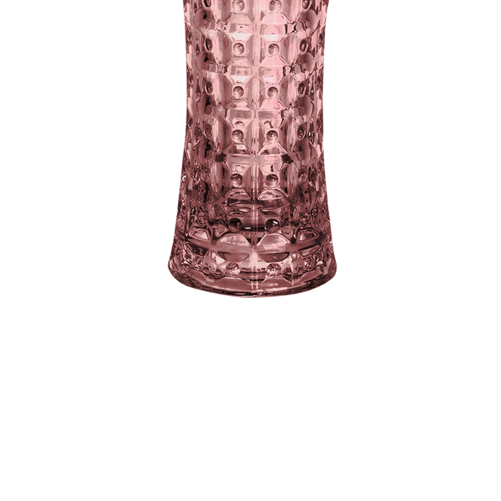 Vaso floreiro cristal Chevalier 8x18cm rosa L Hermitage