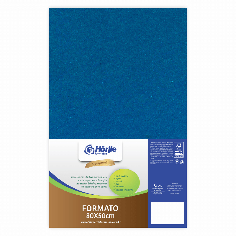 Cartão Color Face - Azul Royal - Pacote 10un
