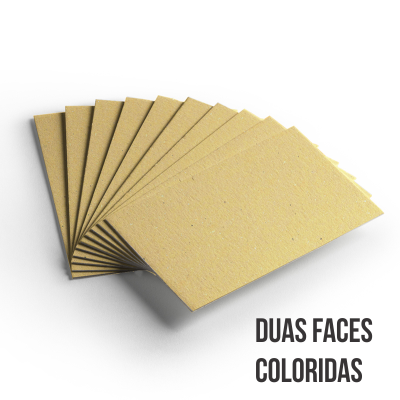 Cartão Color Face- Dupla Face - Amarelo - Pacote 10un