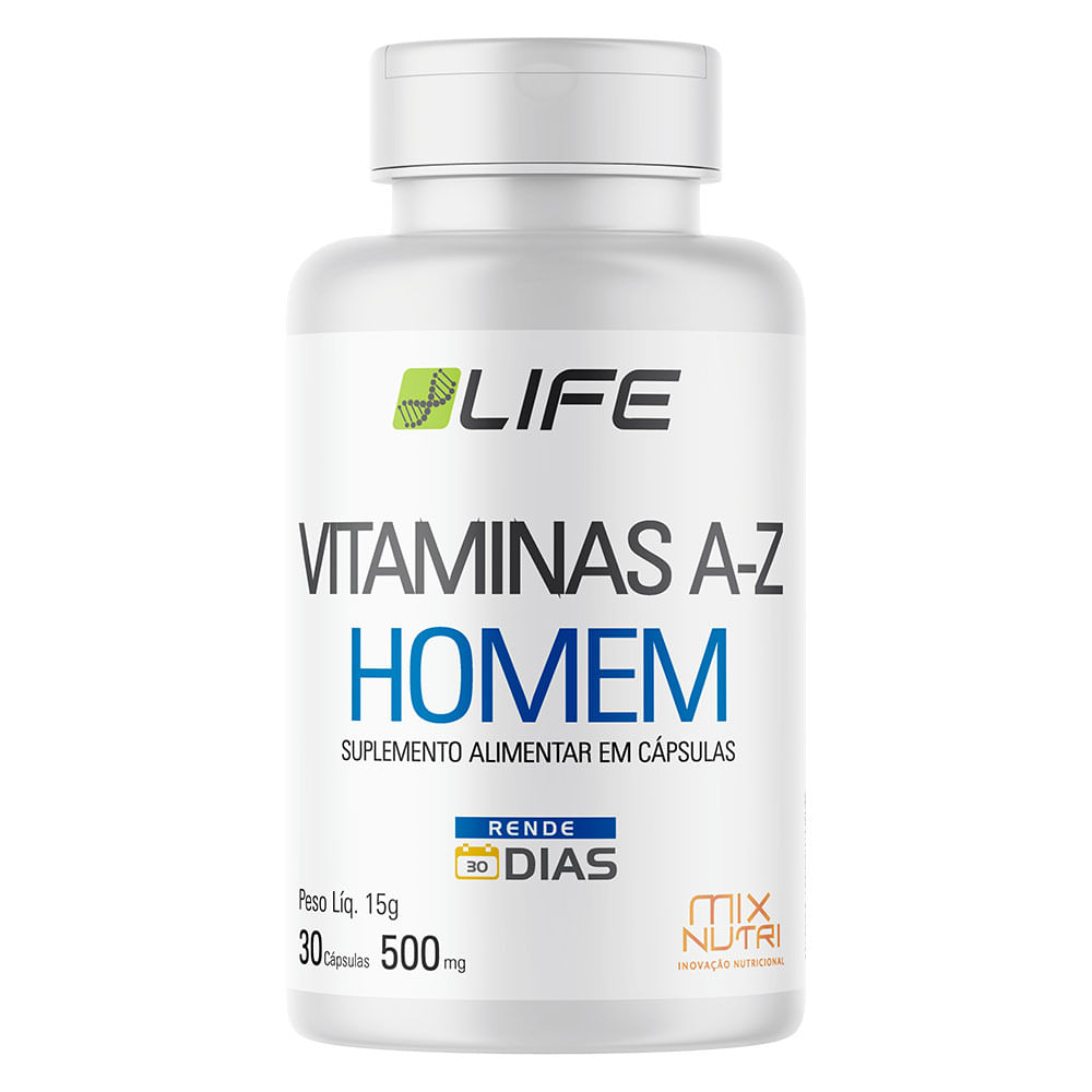 Vitaminas a - z homem mix nutri 30 capsulas 500mg