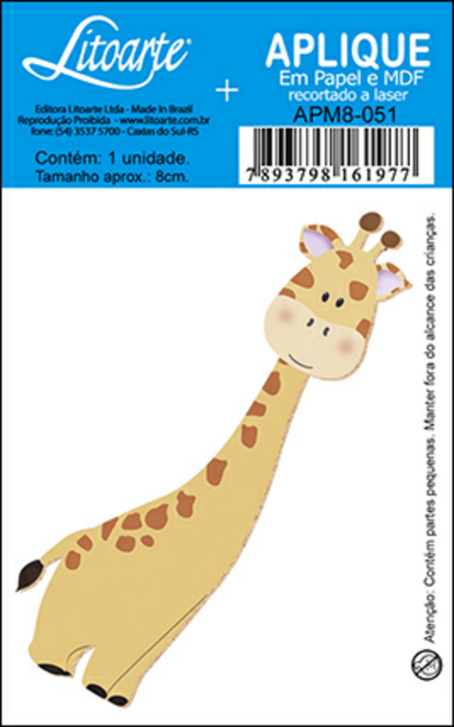 Aplique de MDF Girafa - APM8-051