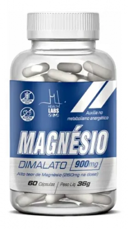 MAGNESIO MALATO 900MG 60 CAPS - HEALTH LABS