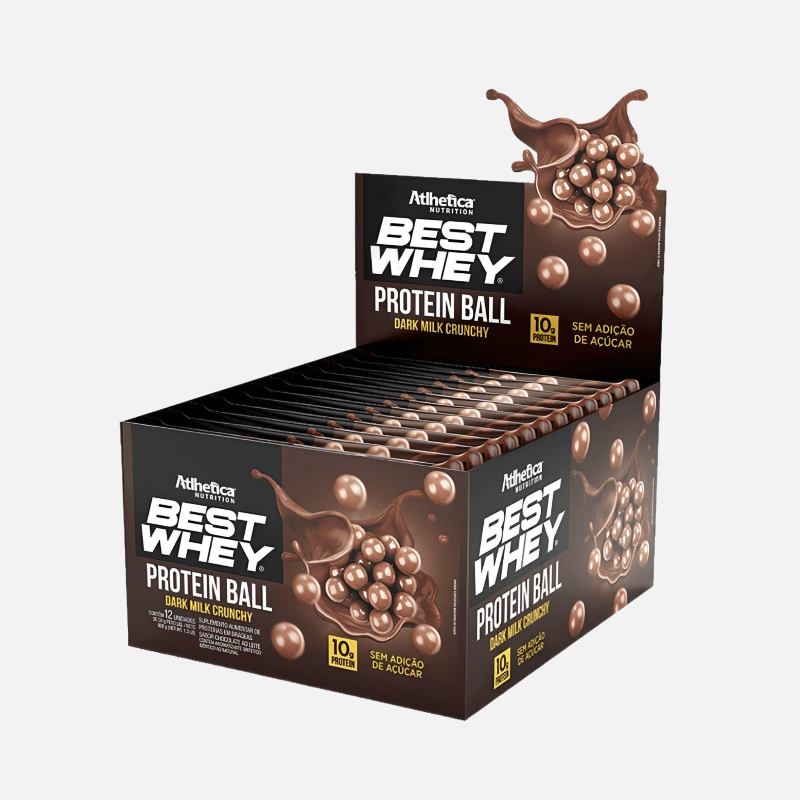 Best Whey Protein Ball (Display Com 12 Un De 50g) Chocolate Ao Leite - Atlhetica - Foto 0