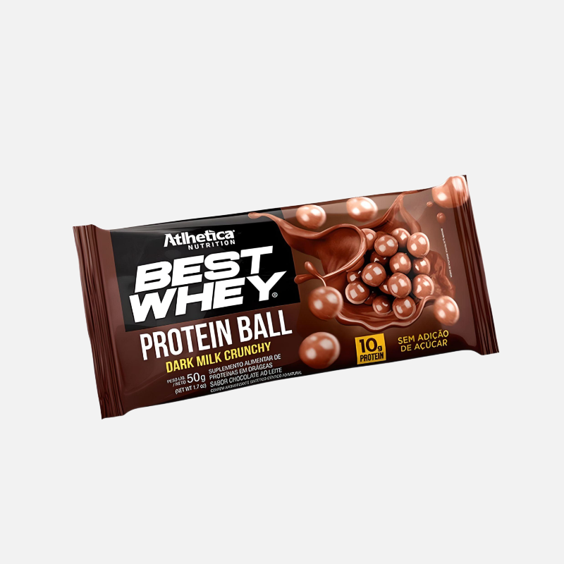 Best Whey Protein Ball (Display Com 12 Un De 50g) Chocolate Ao Leite - Atlhetica - Foto 1