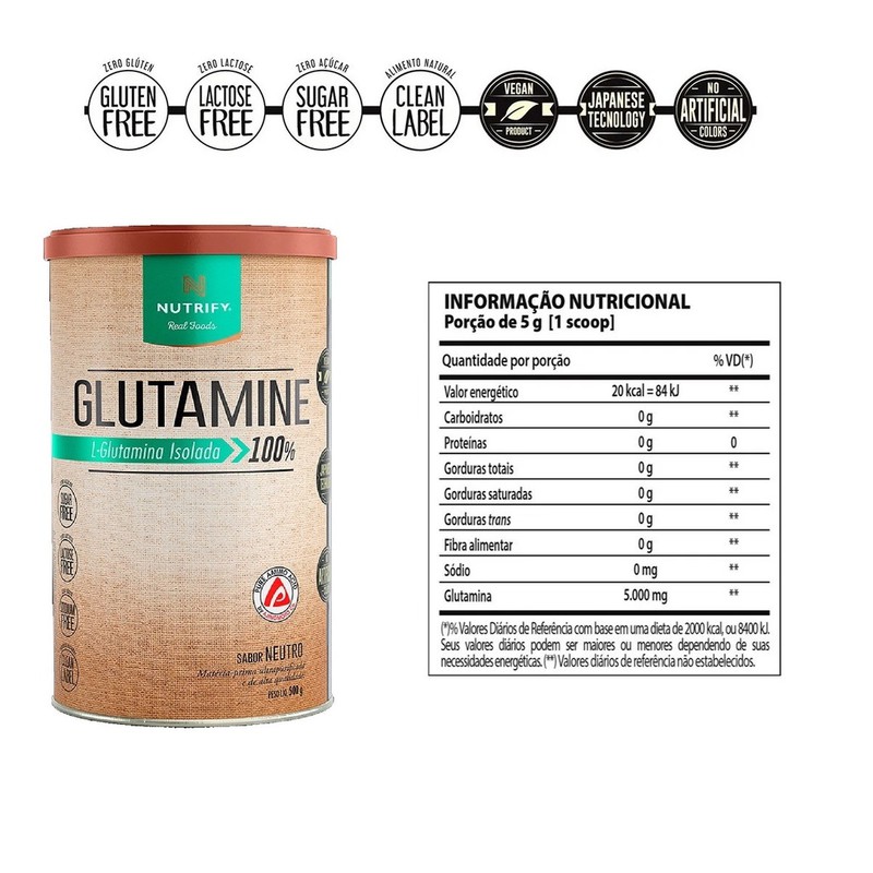 GLUTAMINA 500G - NUTRIFY
