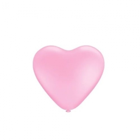 Balão Coração Rosa Nº6 com 50unid - Art-Latex
