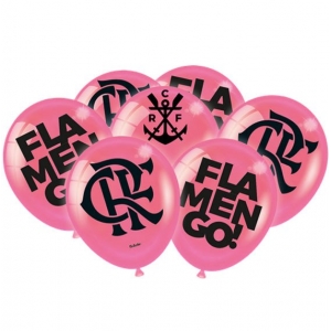 Balão de Látex Flamengo Rosa 25 unidades Festcolor