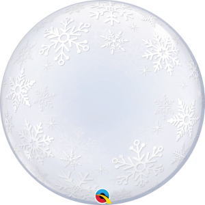 Balão Deco Bubble SnowFlakers- 24 Polegadas - Qualatex 52005