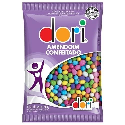 Amendoim Confeitado Coloridos 500g Dori - Foto 0