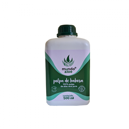Gel de Babosa Puro - Polpa de Aloe Vera Multifuncional (99,75%) - 500ml