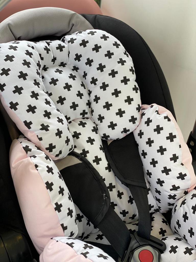 Colchão para Bebê Conforto -  Monocromático com Rosa Liso