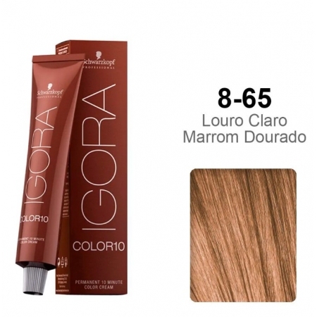 Igora Color 10 Louro Claro Marrom Dourado 8-65