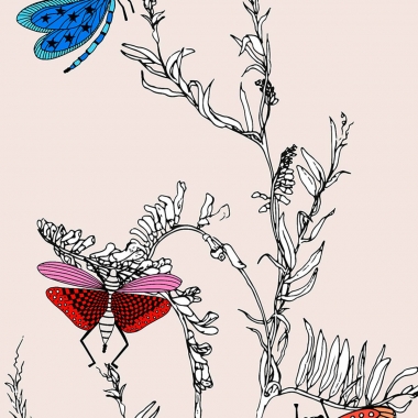 Papel de parede insetos e folhas | Ana Strumpf