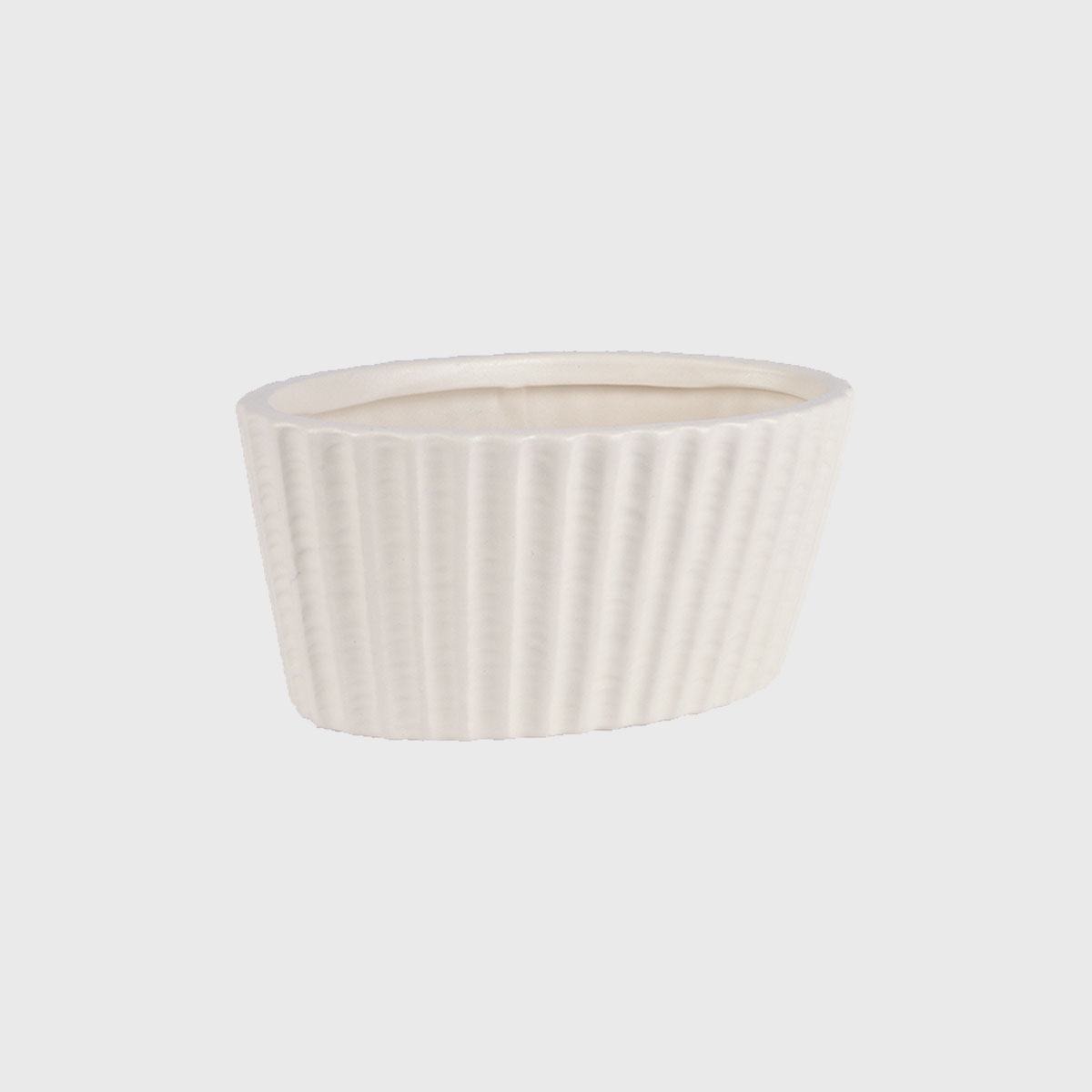 Cachepot oval - creme