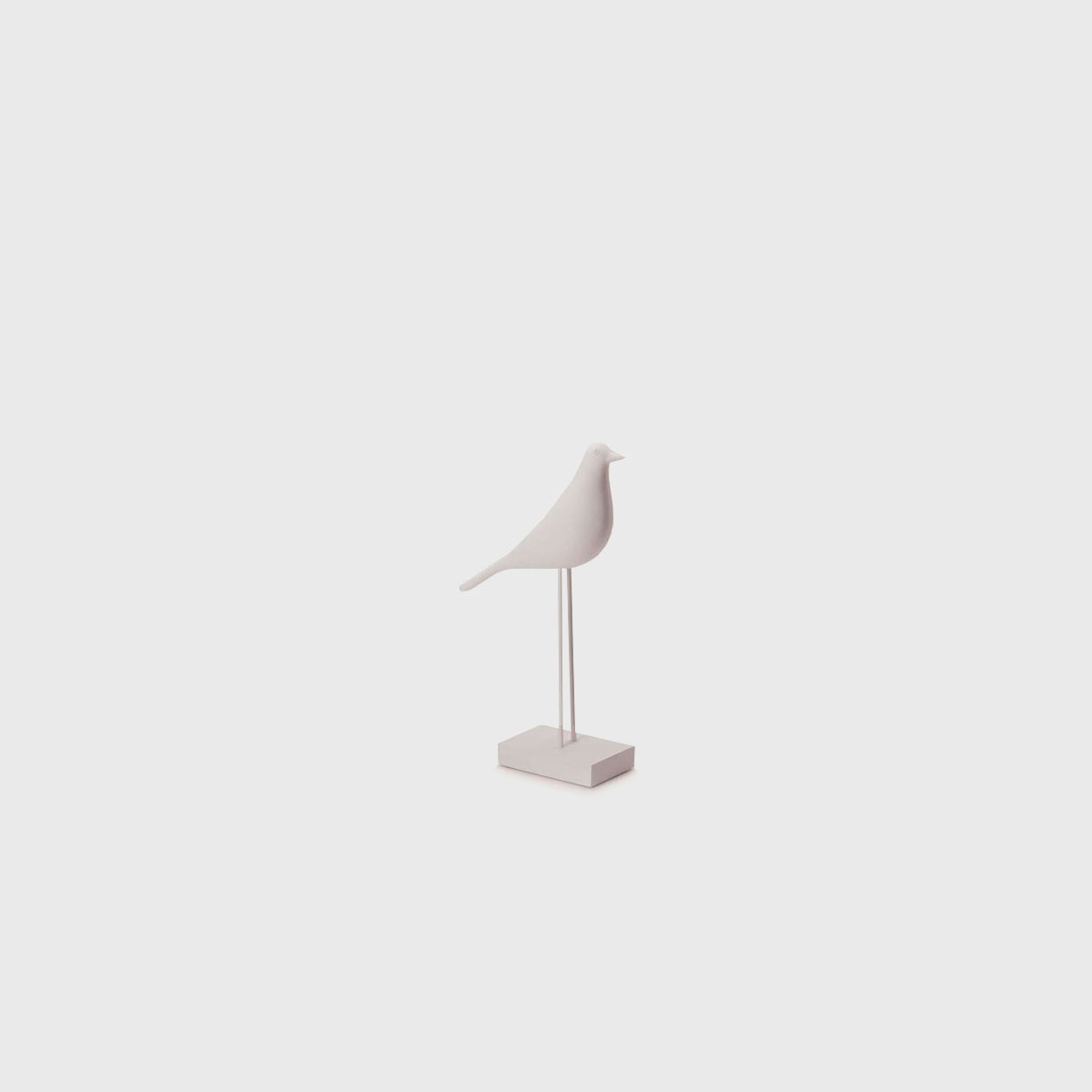 Pássaro Branco em Poliresina