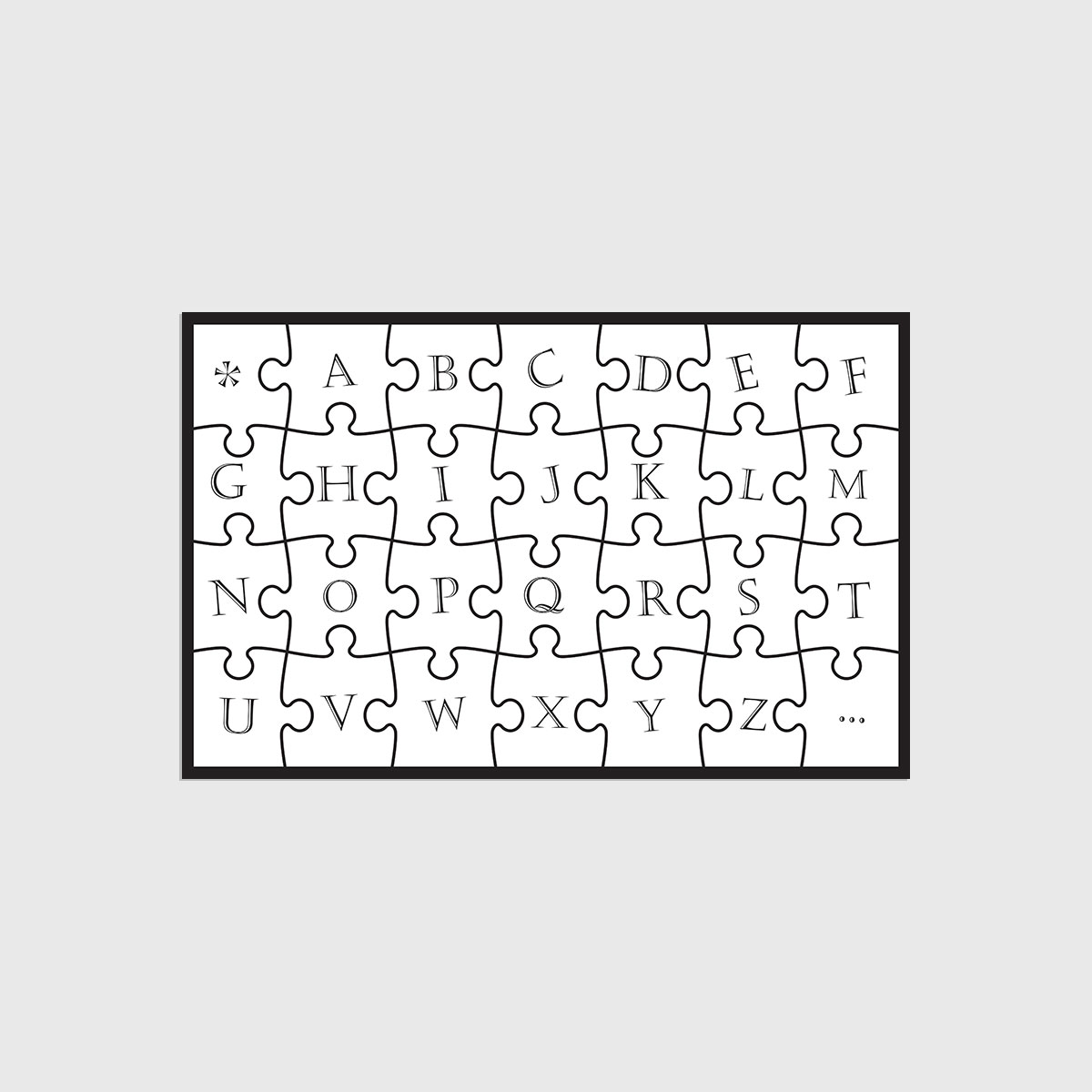 Playmat quebra cabeças alfabeto