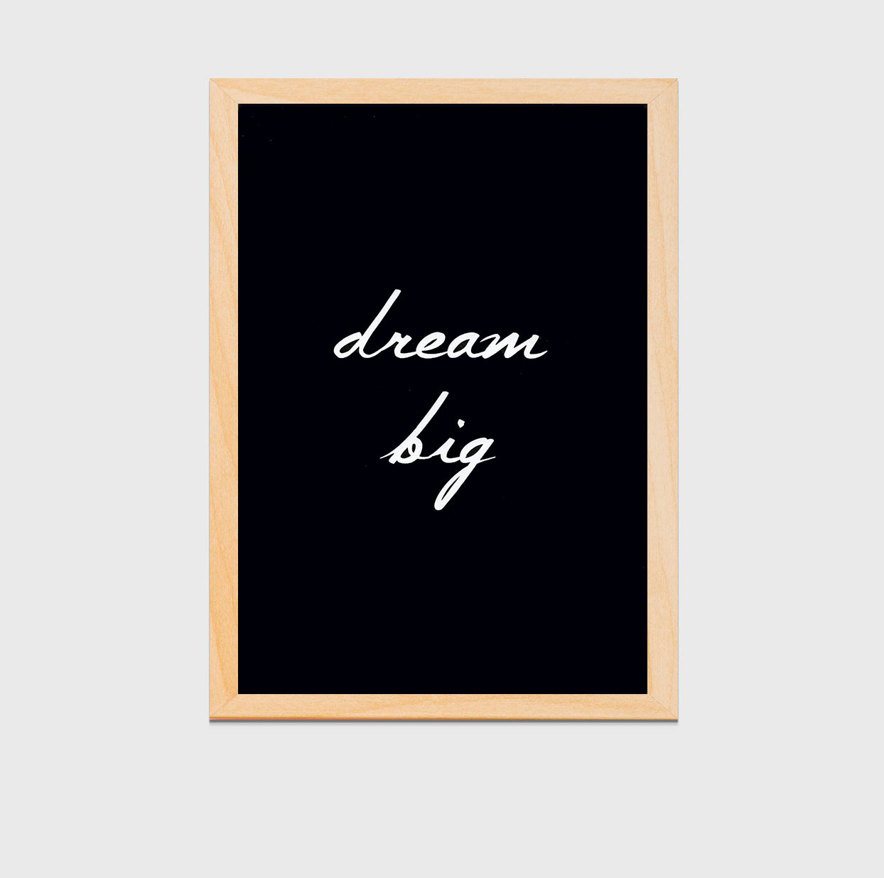 Quadro dream big - preto - A4