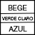 BEGE/VERDE CLARO/AZUL