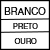 BRANCO/PRETO/OURO