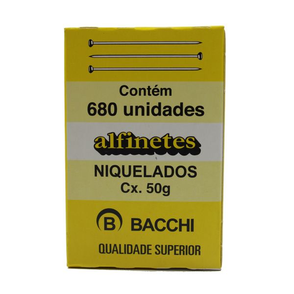Alfinetes Niquelados nº29 50g - Bacchi